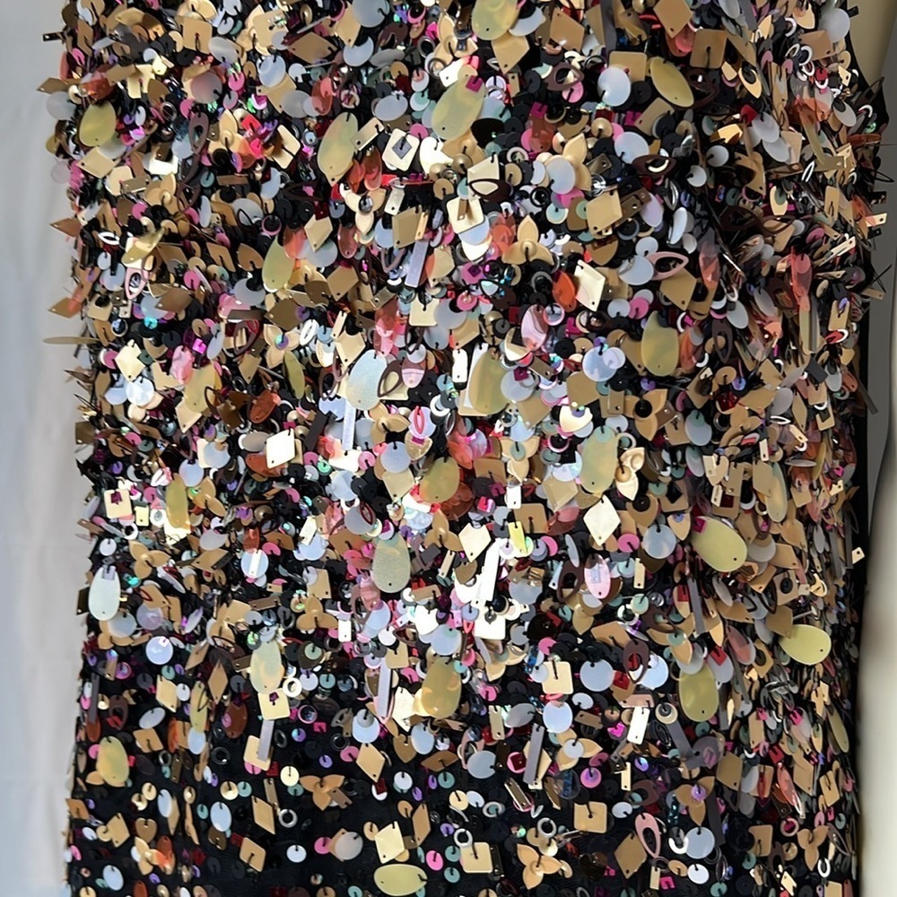 ELIZABETH AND JAMES Taryn Tank Top Sequin Beaded Mini Dress - Picture 4 of 6